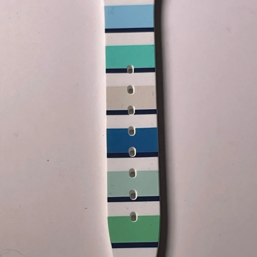 Swatch Watch GW 189 2018 Silver Dial with Blue and Green Striped Band